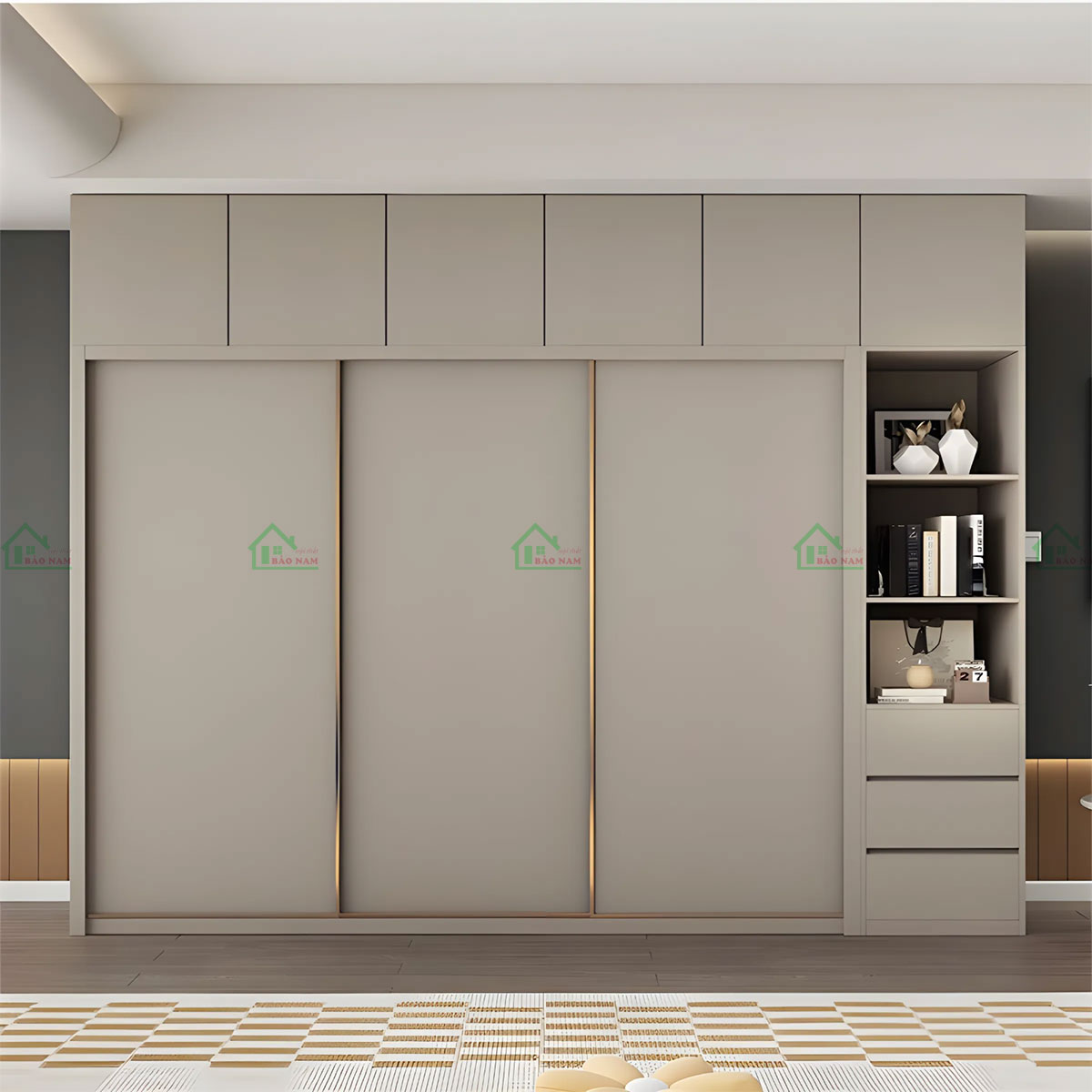 Tủ Quần Áo Cửa Lùa 3 Cánh Đẹp TAL24