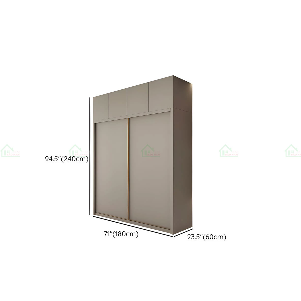 Tủ Quần Áo Cửa Lùa 3 Cánh Đẹp TAL24