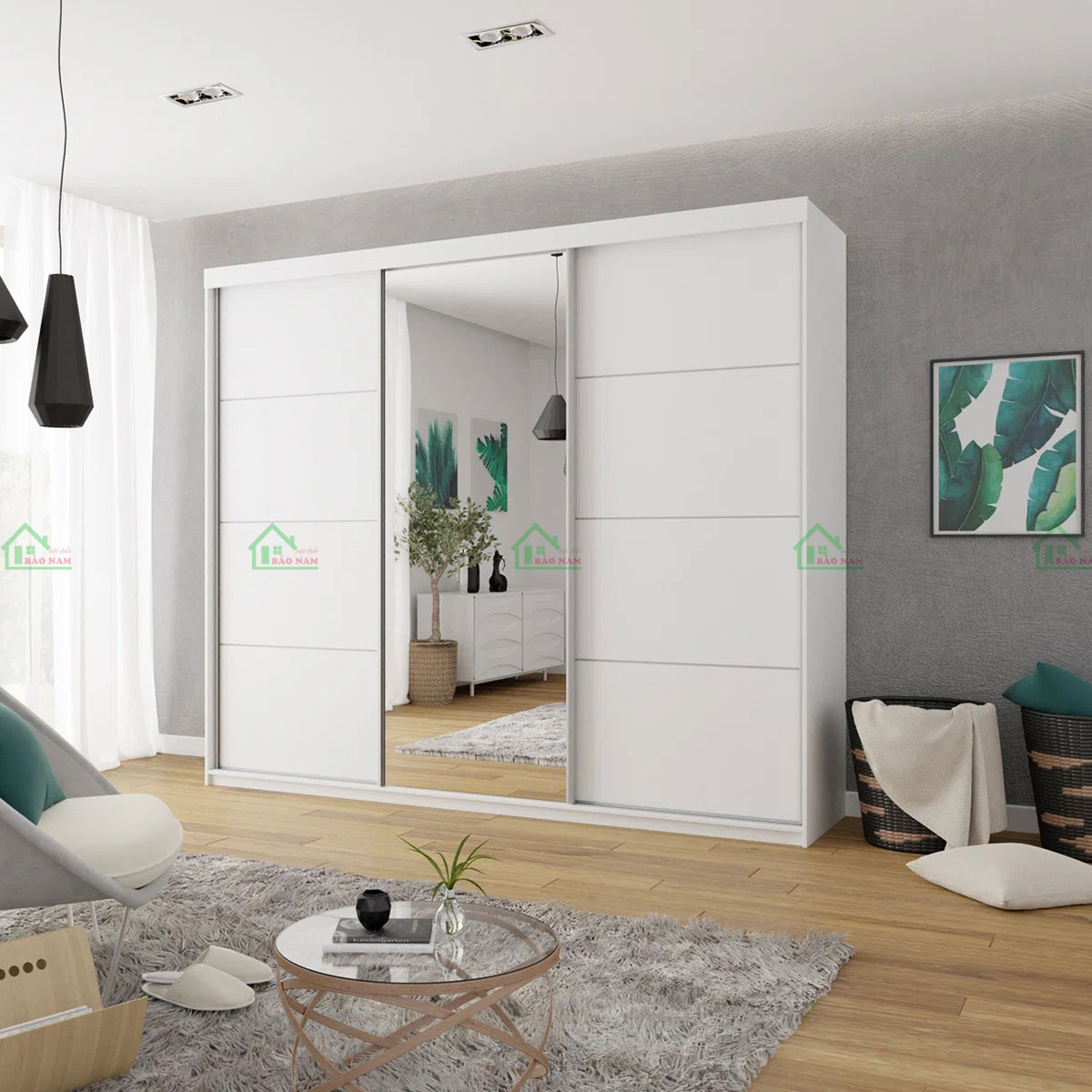 Tủ Quần Áo Cửa Lùa 3 Cánh TAL35