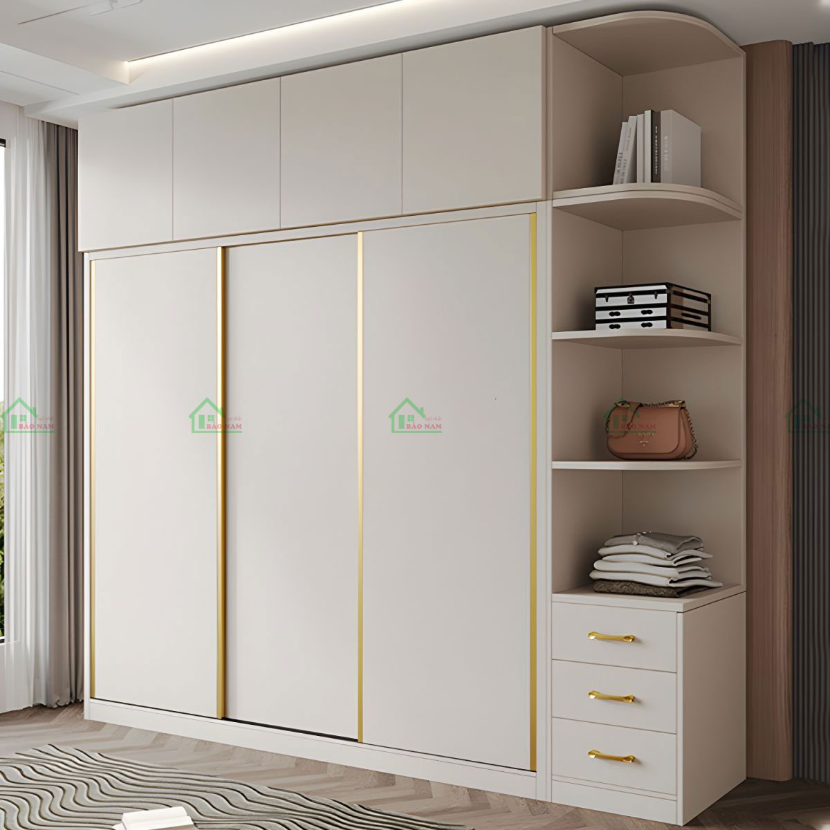 Tủ Quần Áo Cửa Lùa Đẹp Hiện Đại TAL10