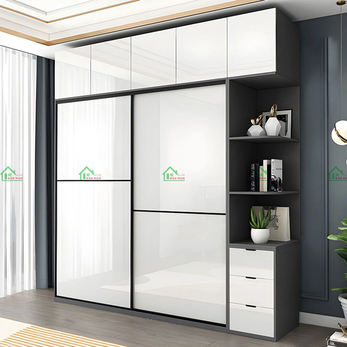 Mẫu tủ quần áo cửa lùa hiện đại