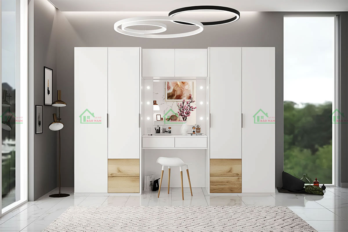 Tủ quần áo TA73 sử dụng gỗ công nghiệp Melamine chống trầy cao cấp, bền đẹp và chống ẩm mốc.