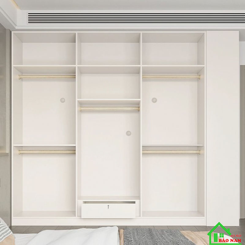 Đóng tủ quần áo gỗ công nghiệp hiện đại