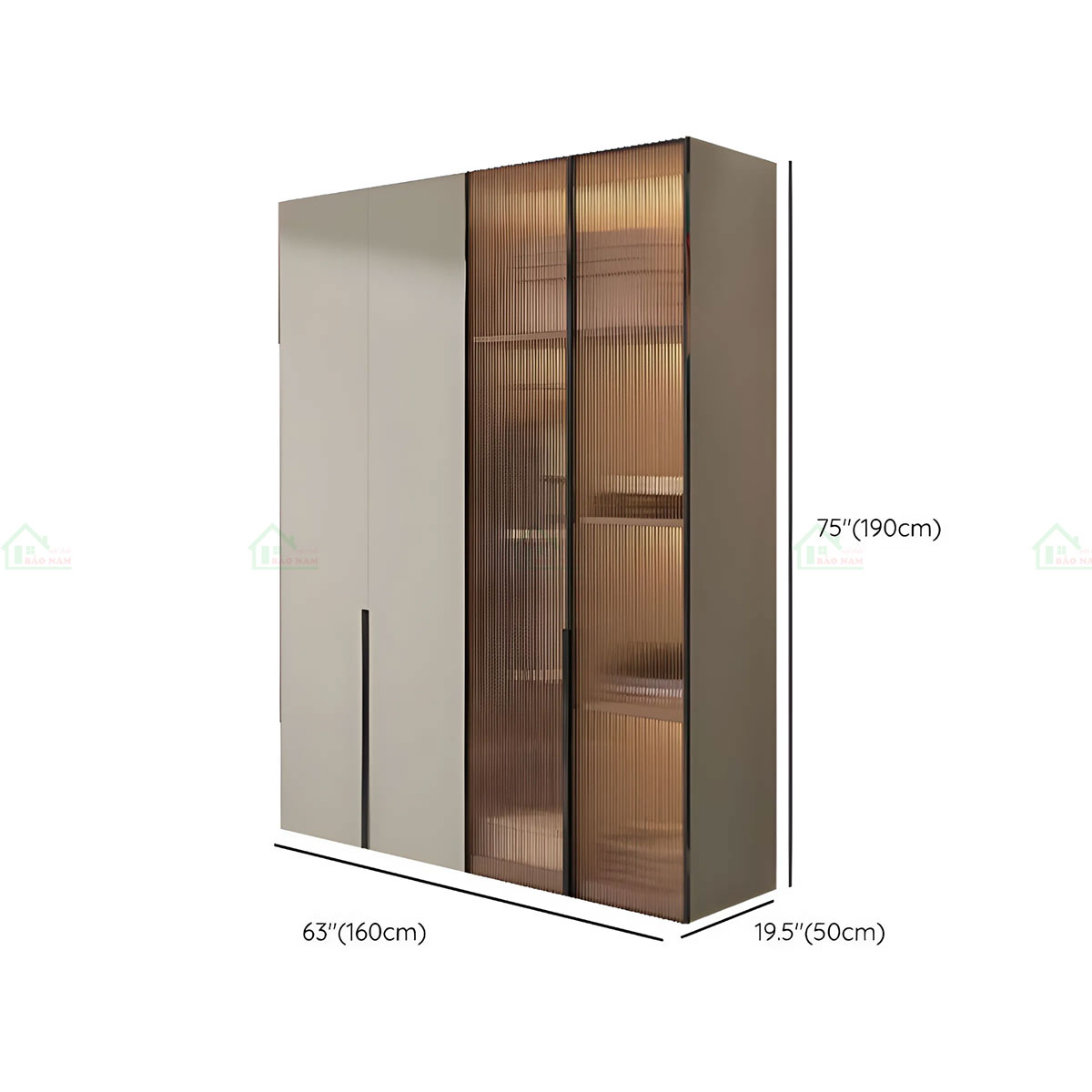 Tủ Quần Áo Gỗ Công Nghiệp Hiện Đại TA45