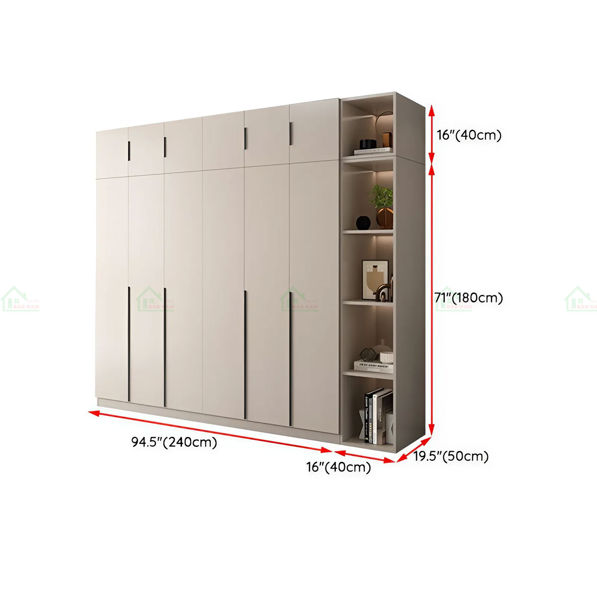 Tủ Quần Áo Gỗ Công Nghiệp Hiện Đại TA59