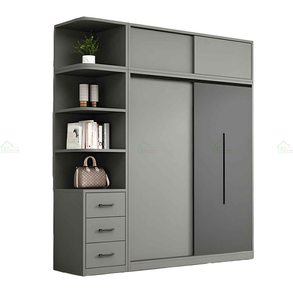 Với ray trượt cao cấp, cánh cửa lùa mang lại sự tiện lợi và tính thẩm mỹ cho không gian.