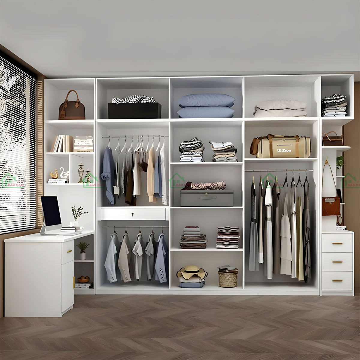 Tủ Quần Áo Gỗ Công Nghiệp MDF An Cường TA43