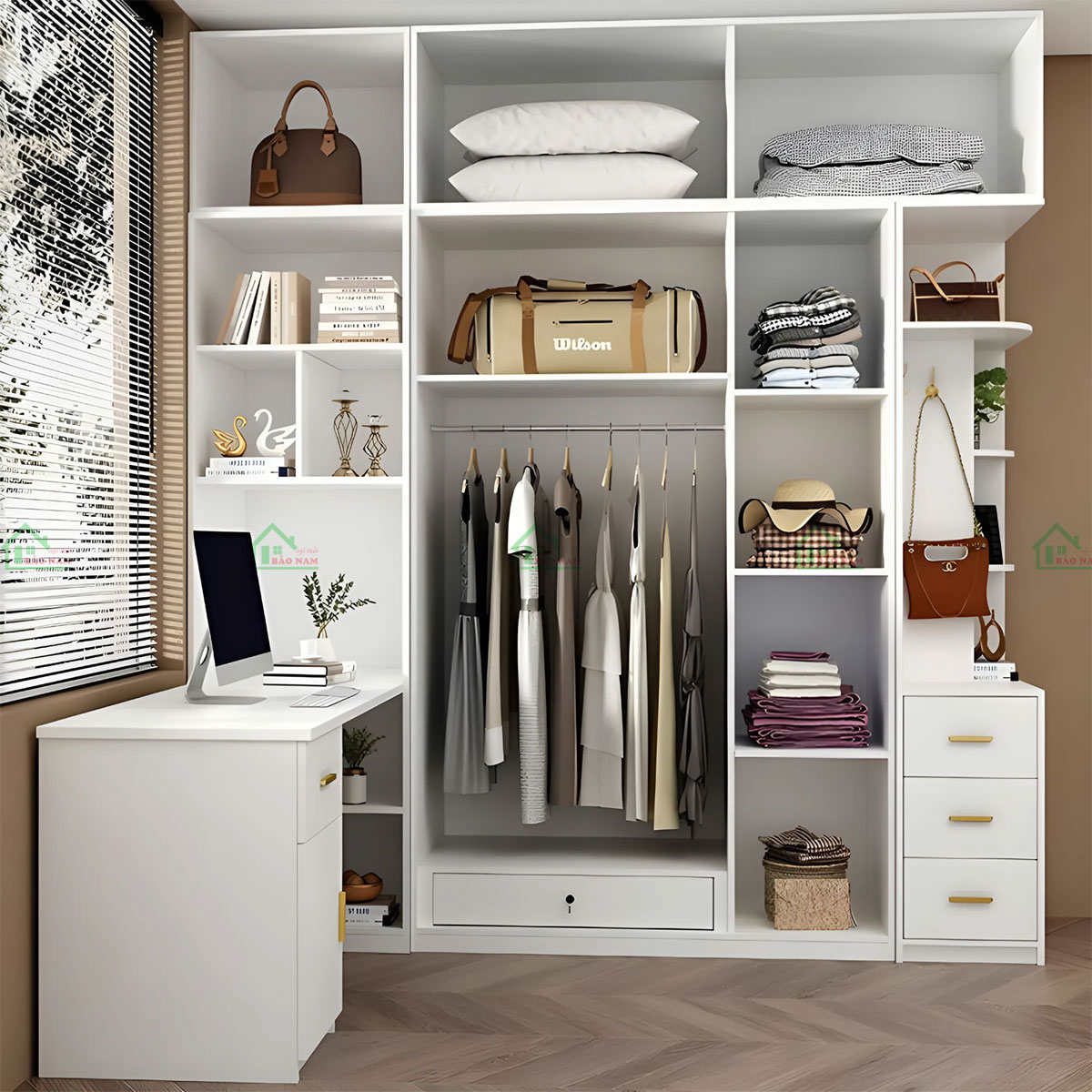 Tủ Quần Áo Gỗ Công Nghiệp MDF An Cường TA43
