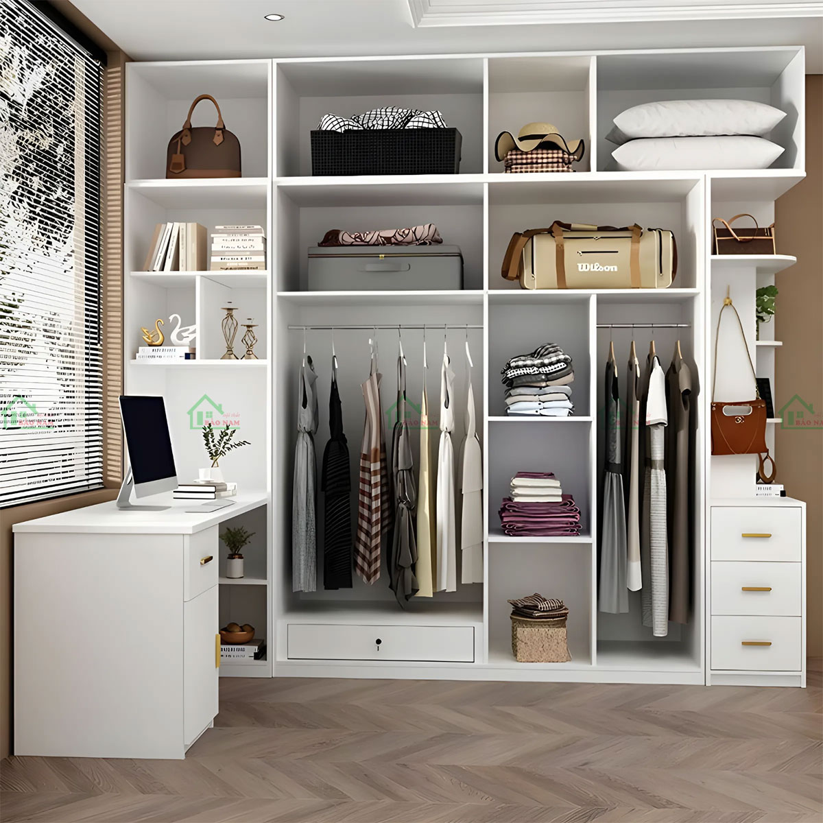 Tủ Quần Áo Gỗ Công Nghiệp MDF An Cường TA43