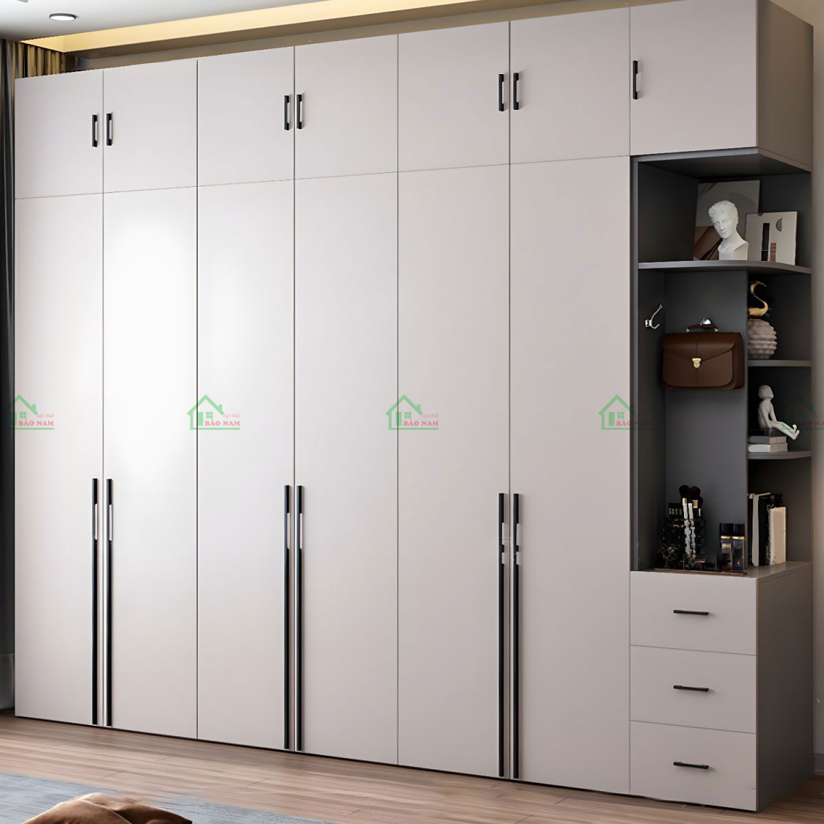 Tủ Quần Áo Gỗ Công Nghiệp MDF An Cường TA63