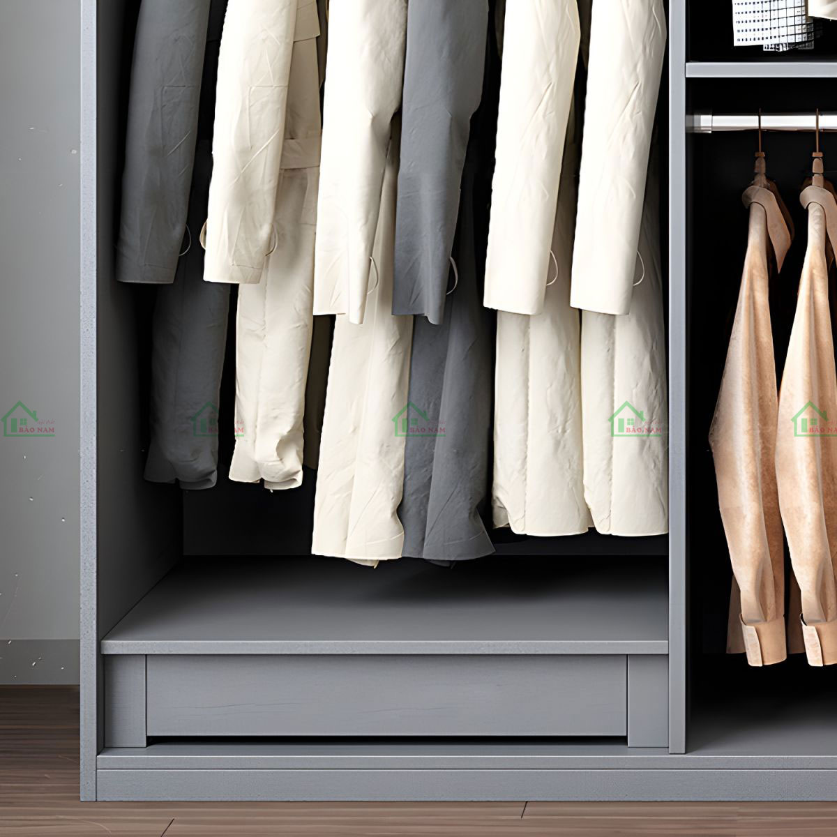 Tủ Quần Áo Gỗ Công Nghiệp MDF An Cường TA63