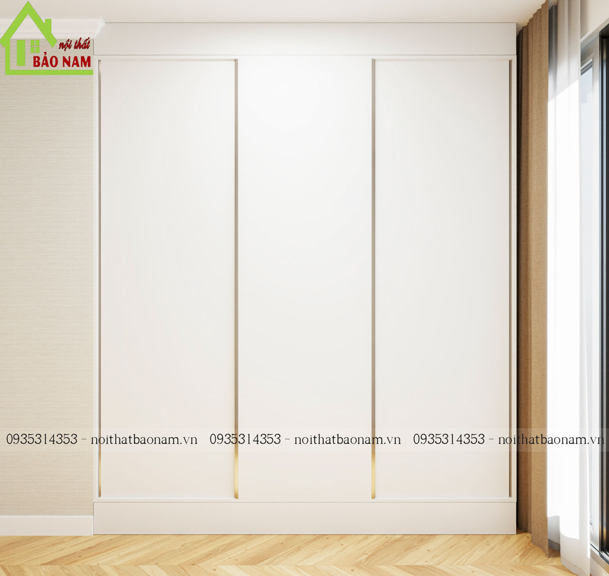 Tủ Quần Áo Gỗ Đẹp Hiện Đại TA27