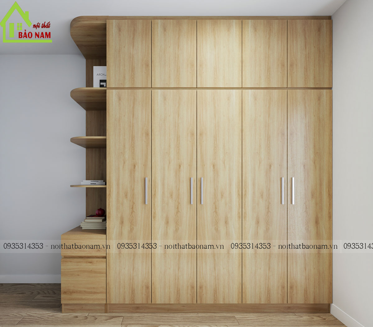 Tủ Quần Áo Gỗ Đẹp Hiện Đại TA28