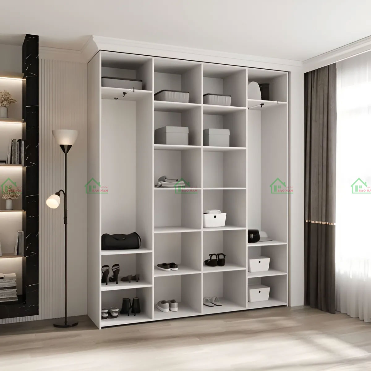 Mẫu Tủ Quần Áo Gỗ Giá Rẻ Đẹp TA52