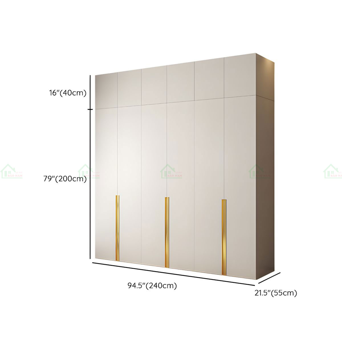 Tủ Quần Áo Gỗ MDF An Cường TA55