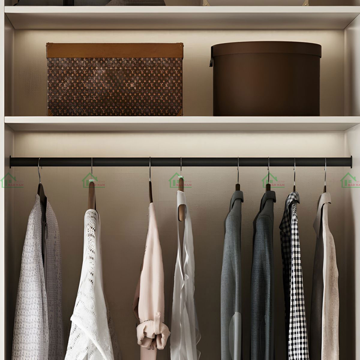 Tủ Quần Áo Gỗ MDF An Cường TA55