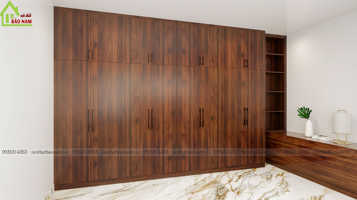Tủ Quần Áo Gỗ MDF Đẹp Hiện Đại TA23