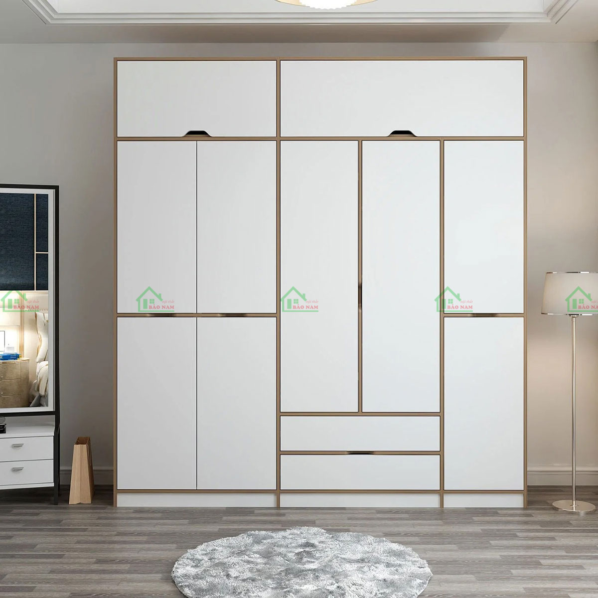 Tủ Quần Áo Gỗ MDF Đẹp TA65