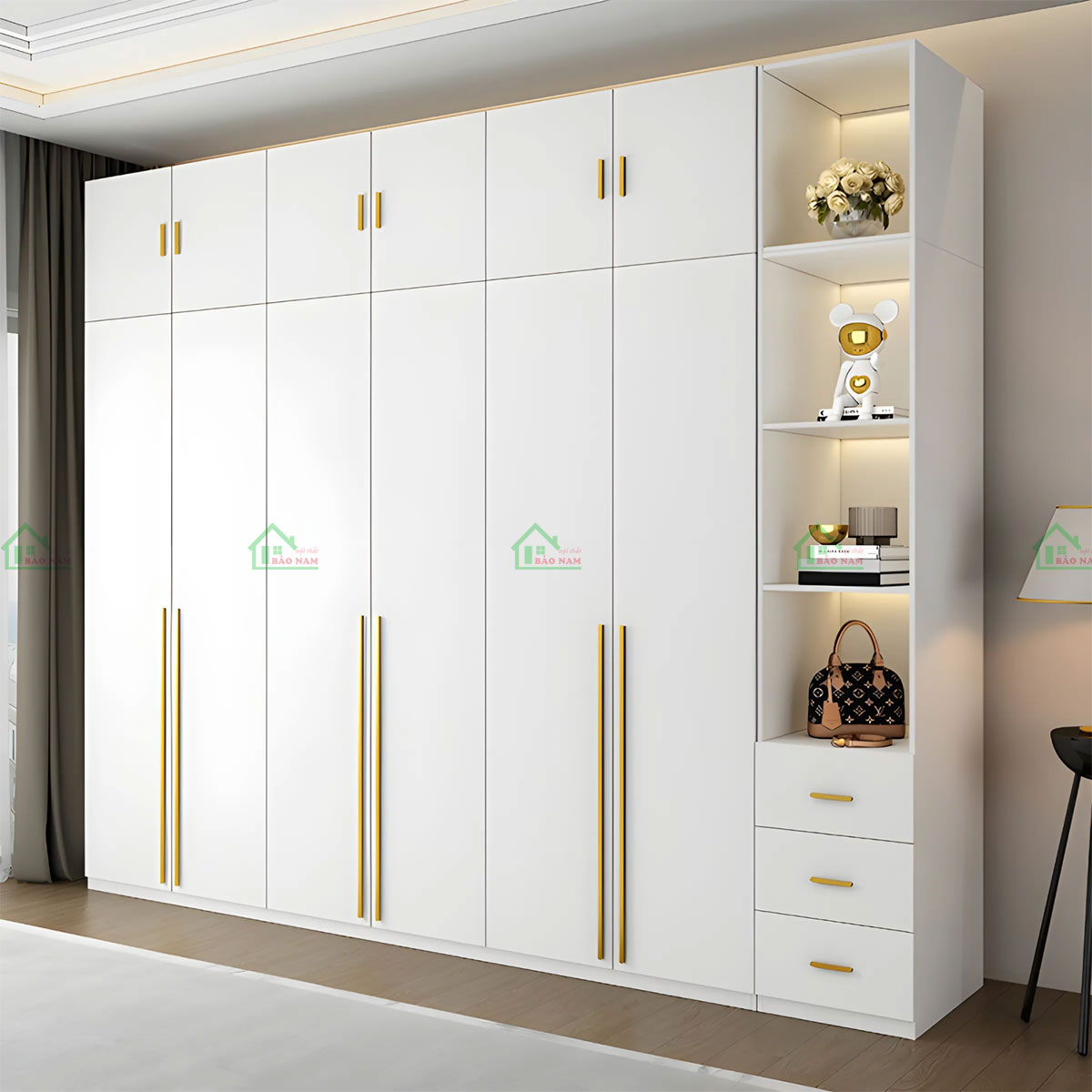 Tủ Quần Áo Gỗ MDF Giá Rẻ TA42
