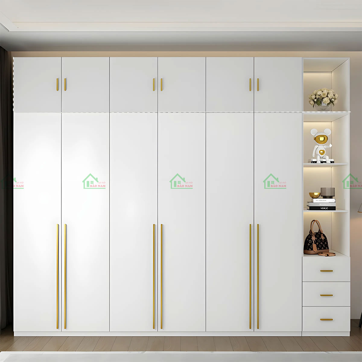 Tủ Quần Áo Gỗ MDF Giá Rẻ TA42