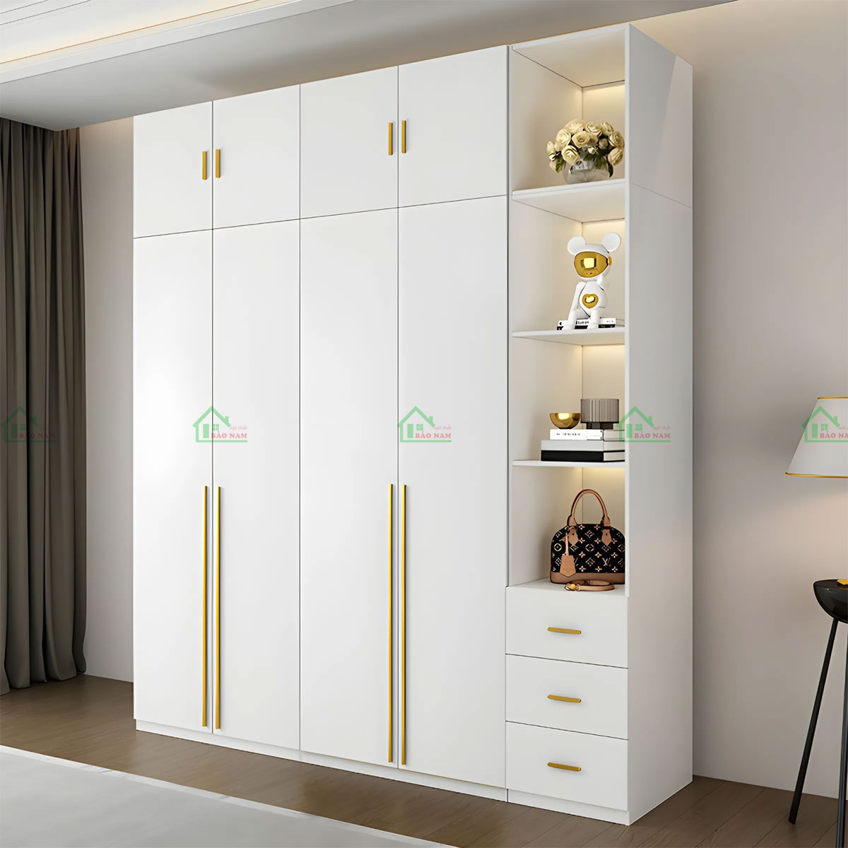 Thiết kế hiện đại, tối giản với dáng hình khối vuông vắn, phù hợp với các phong cách nội thất hiện đại.