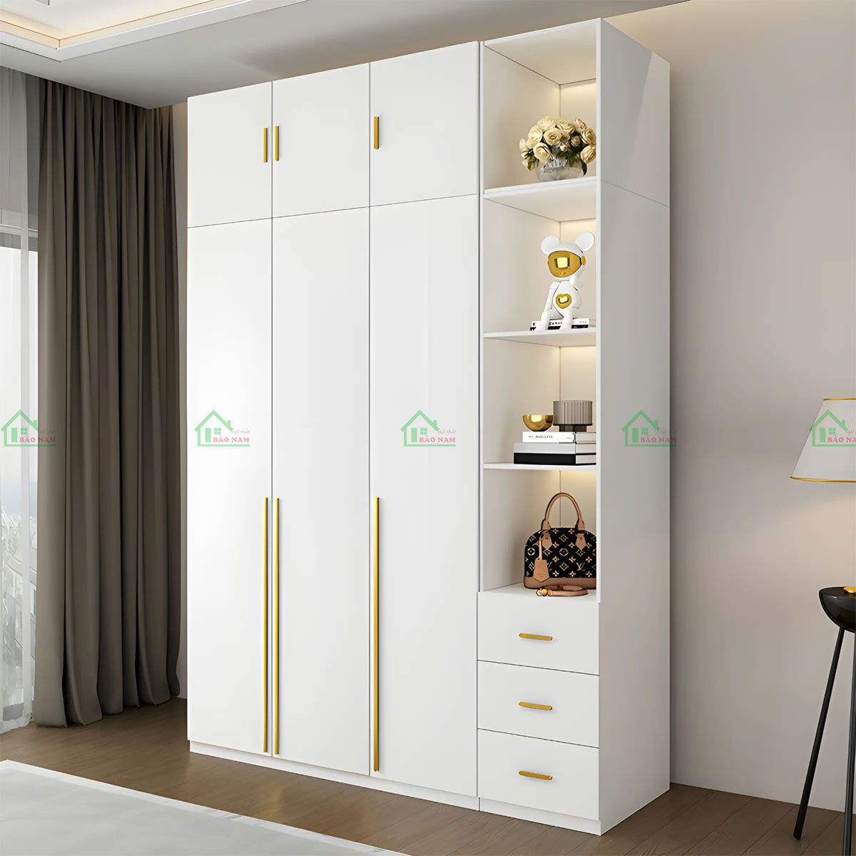 Được sản xuất từ gỗ công nghiệp chất lượng cao, đảm bảo độ bền và tuổi thọ cao.