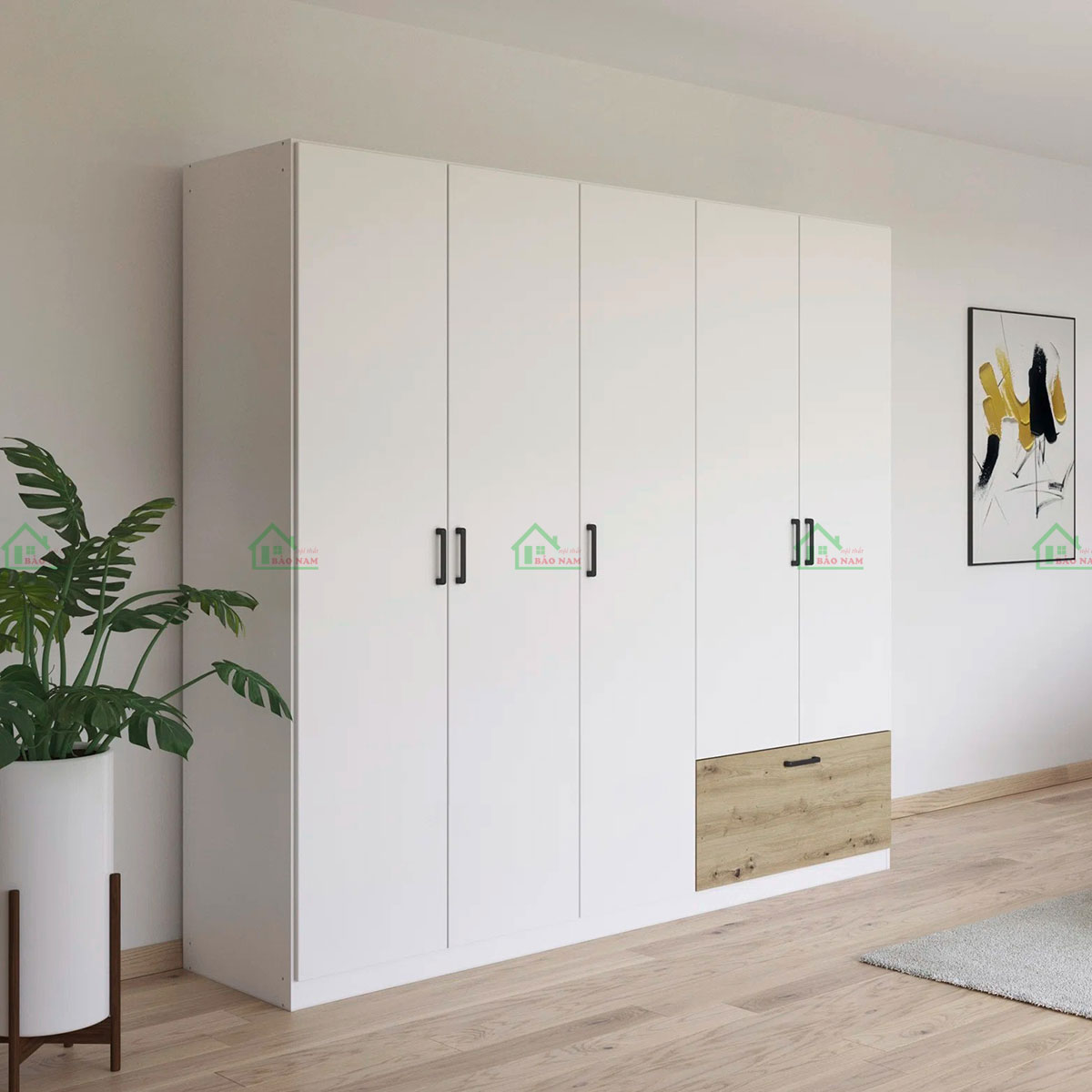 Tủ Quần Áo Gỗ MDF Giá Rẻ TA49