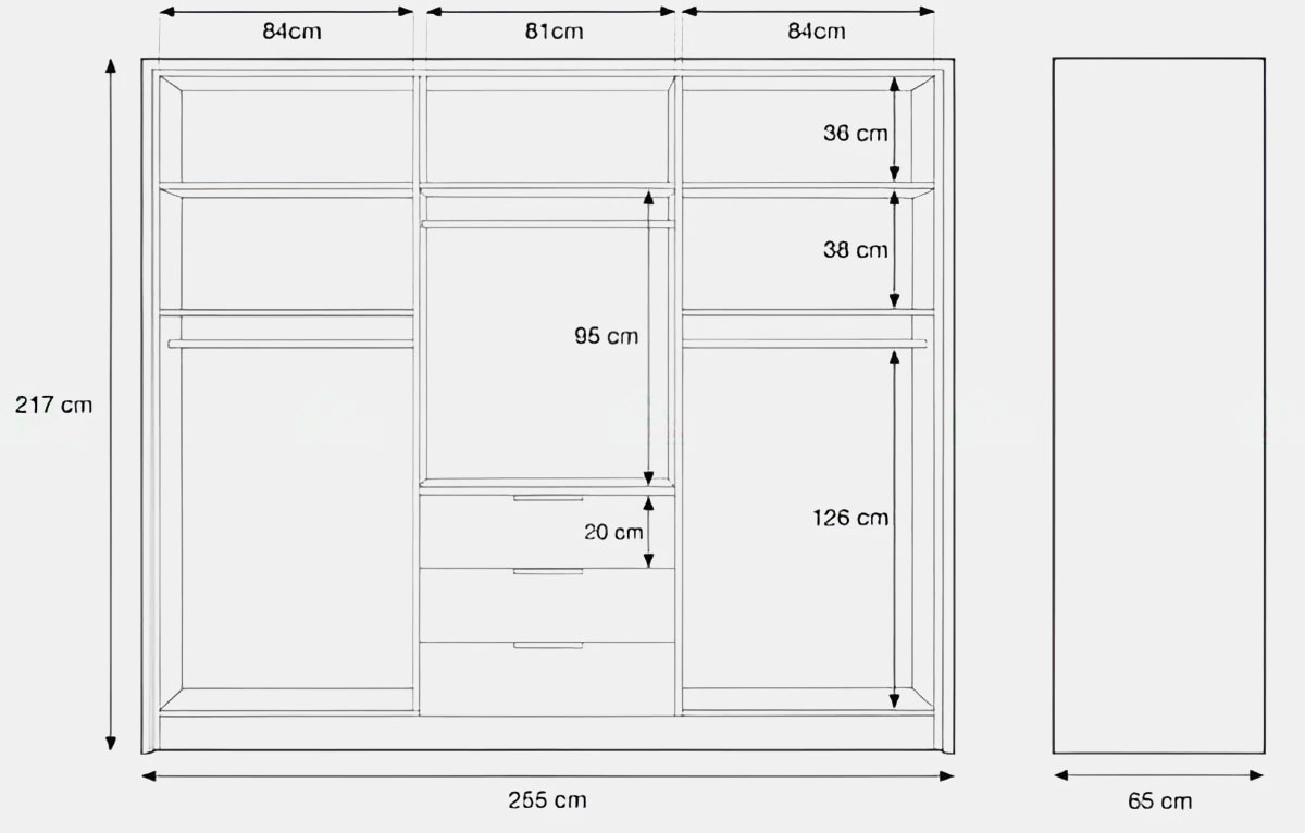 Tủ Quần Áo Gỗ MDF Giá Rẻ TA68
