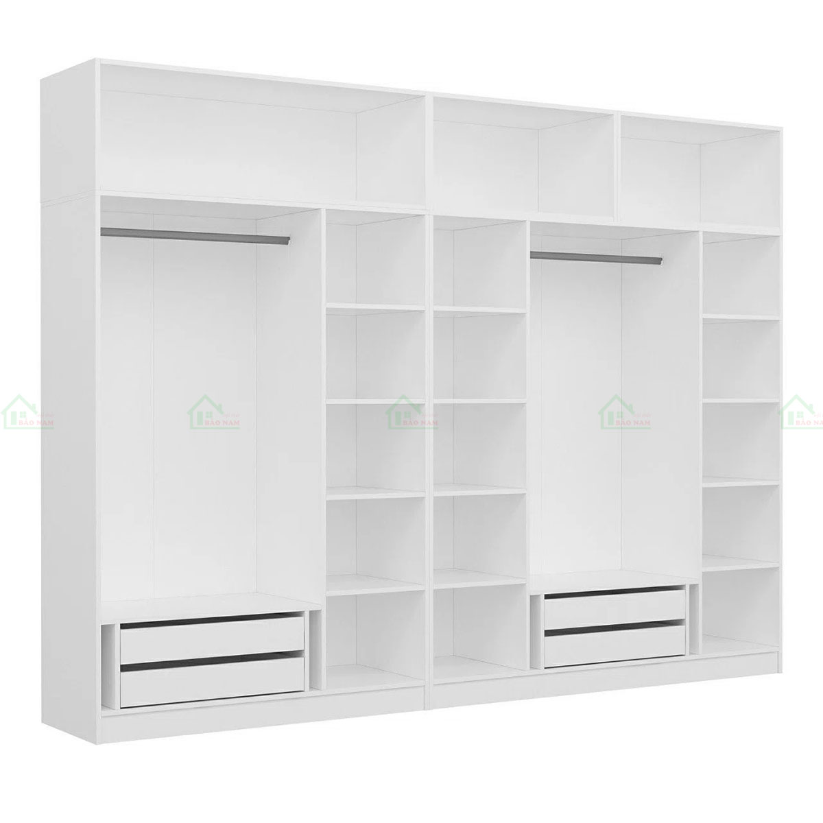 Thiết kế các ngăn kéo và giá kệ linh hoạt, tối ưu hóa không gian lưu trữ.