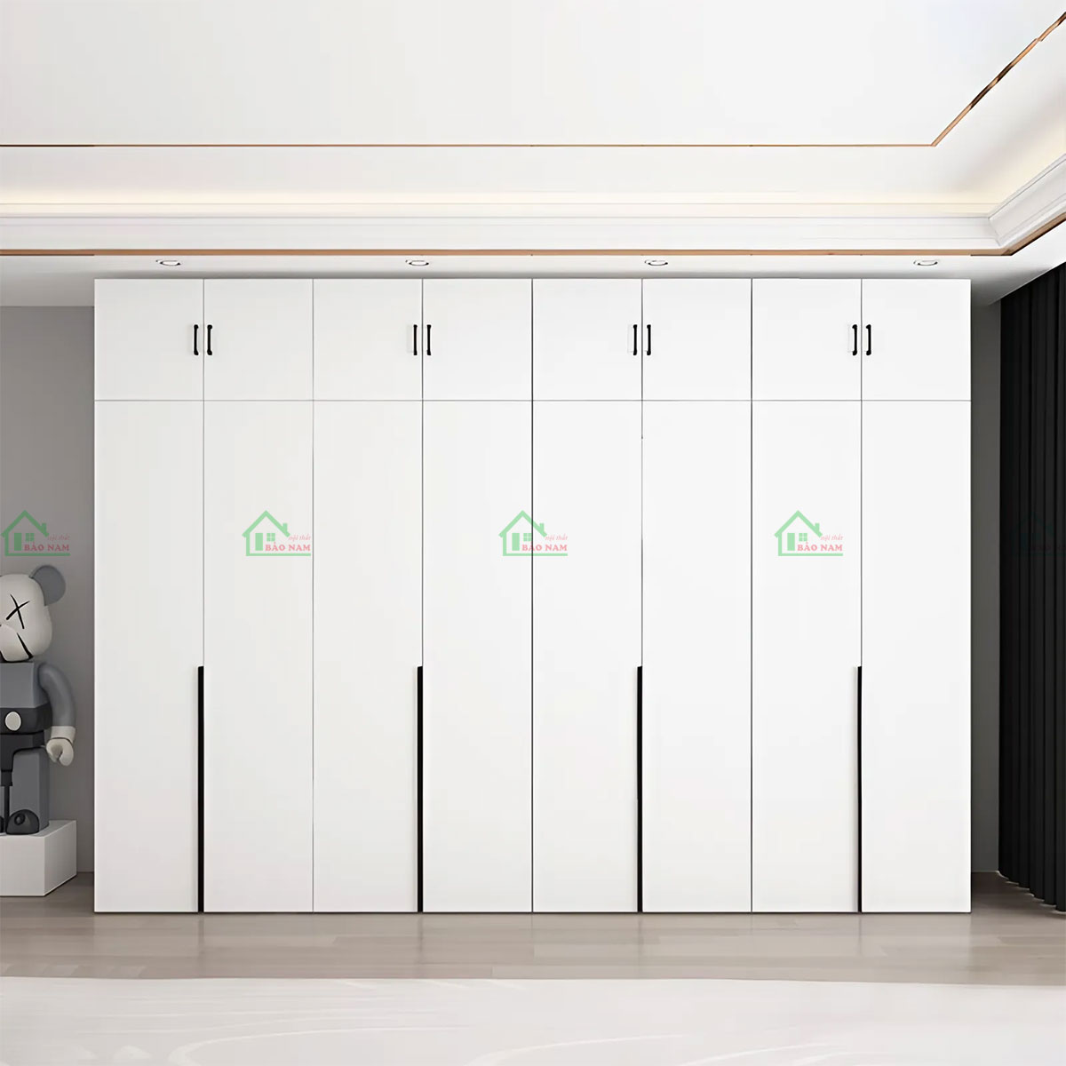 Chất liệu gỗ MDF Melamine bền bỉ, dễ dàng vệ sinh và bảo quản.