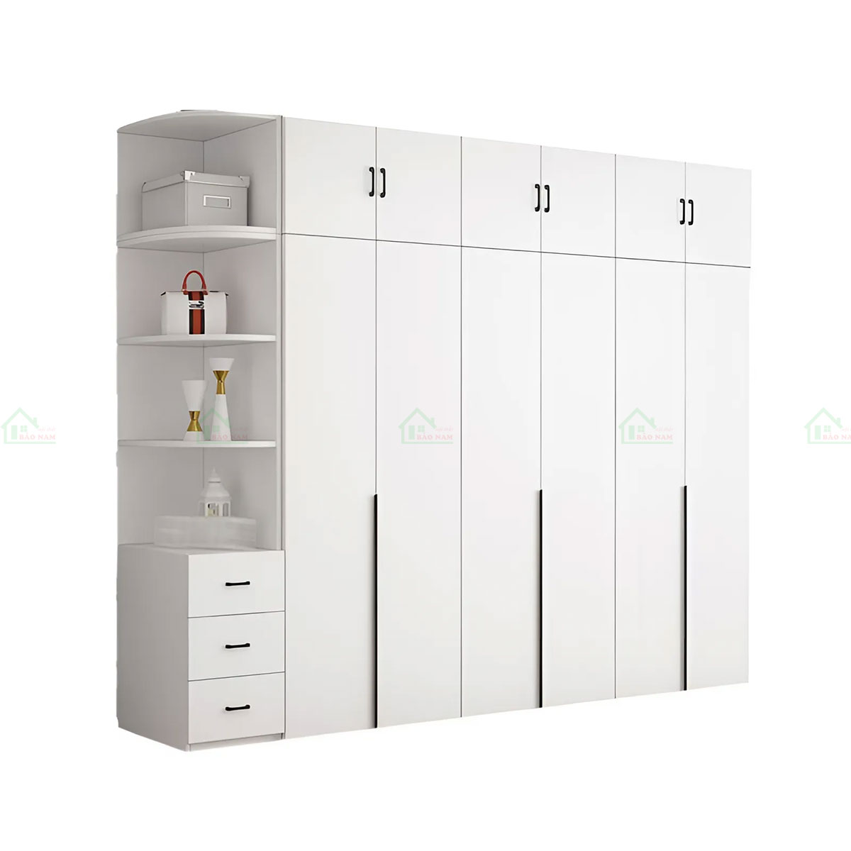 Thiết kế đơn giản, tinh tế với gam màu trắng sáng, tạo cảm giác rộng rãi, thoáng đãng.