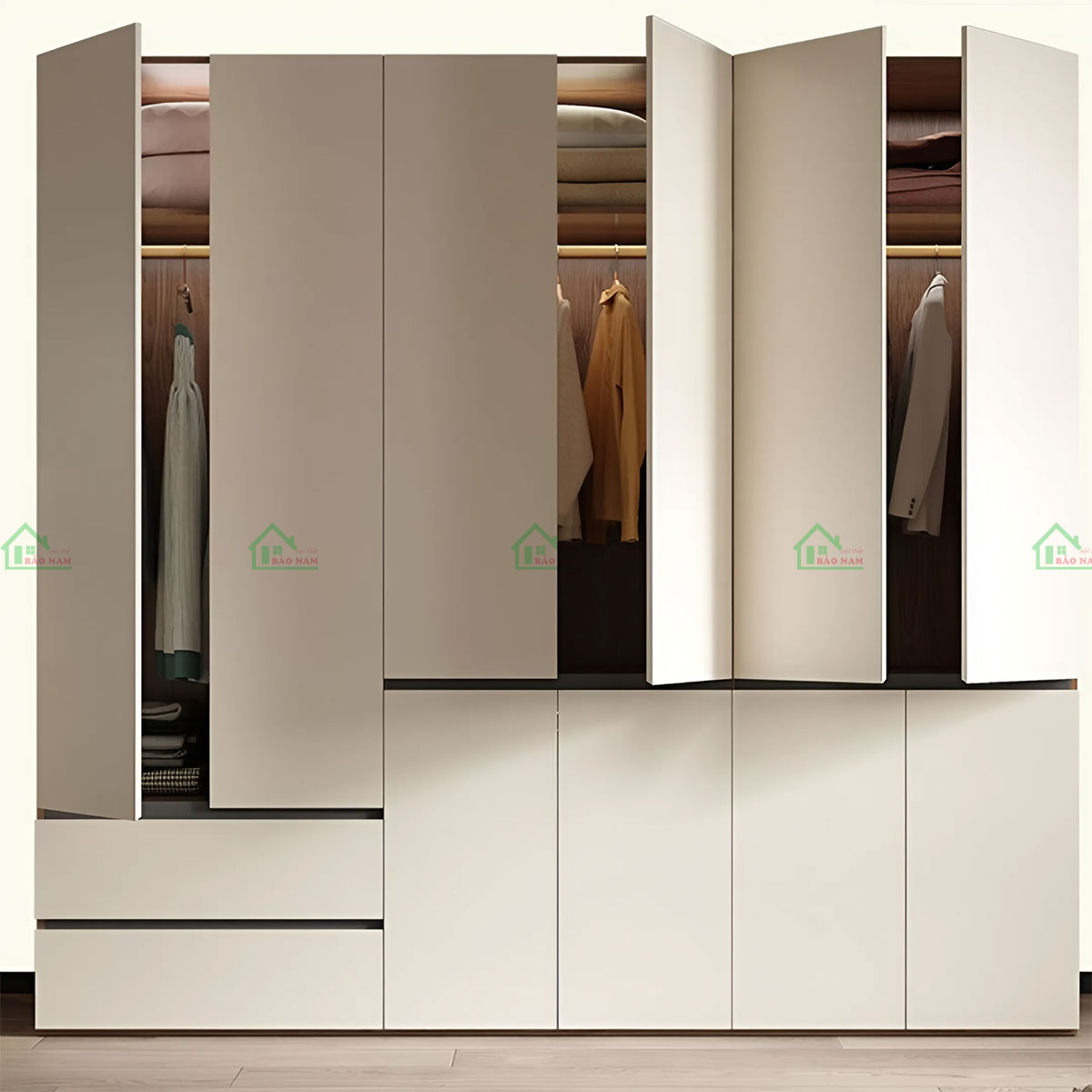 Tủ Quần Áo Gỗ MDF TA56