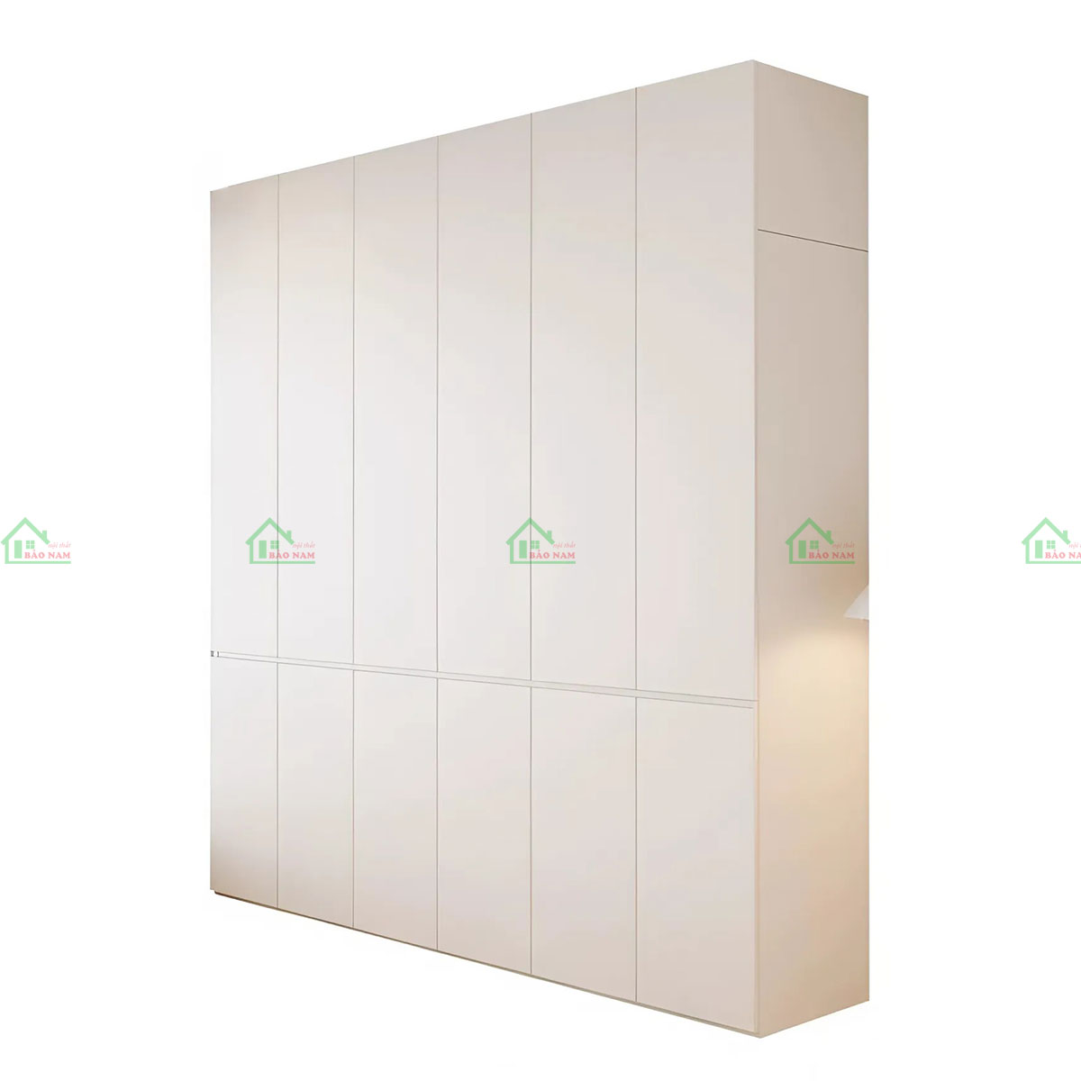 Cánh tủ mở rộng rãi của tủ quần áo gỗ MDF TA77, không gian lưu trữ lớn.