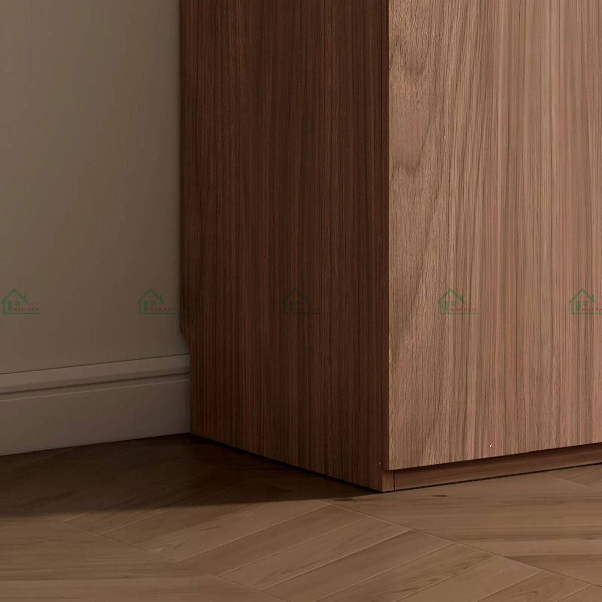 Tủ quần áo TATB17 - chất liệu gỗ sồi tự nhiên cao cấp, tay nắm kim loại đen mảnh mai
