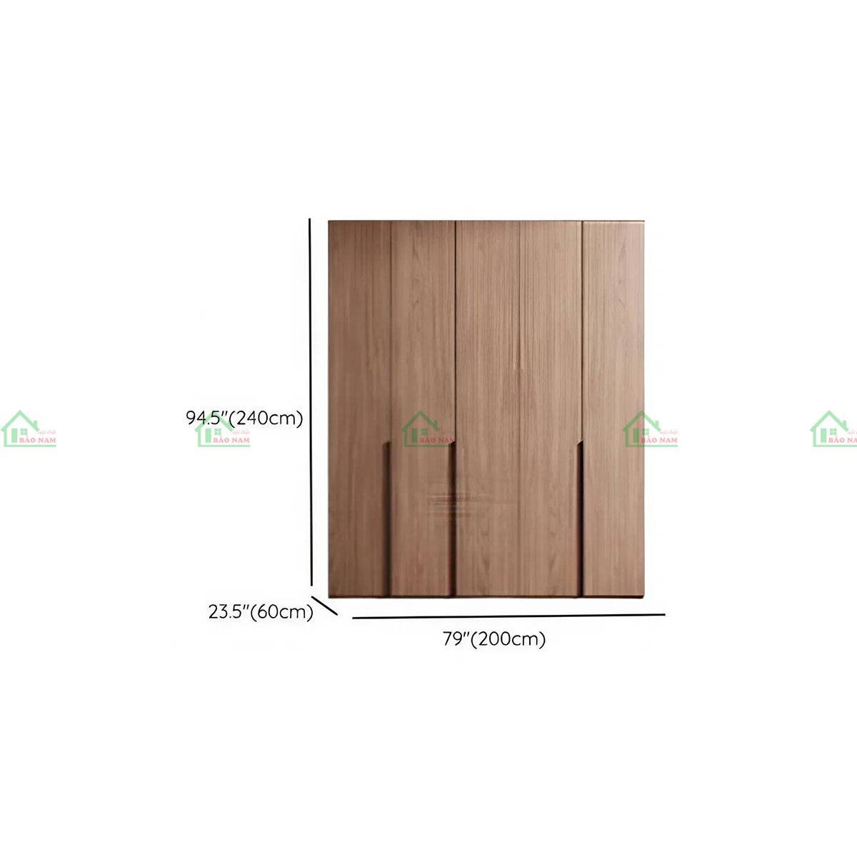 Tủ quần áo gỗ sồi hiện đại - 2m x 2m -  Không gian lưu trữ tối ưu