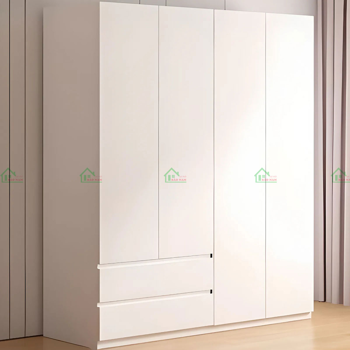 Tay nắm vát âm cánh của tủ quần áo TA79, tạo điểm nhấn tinh tế.