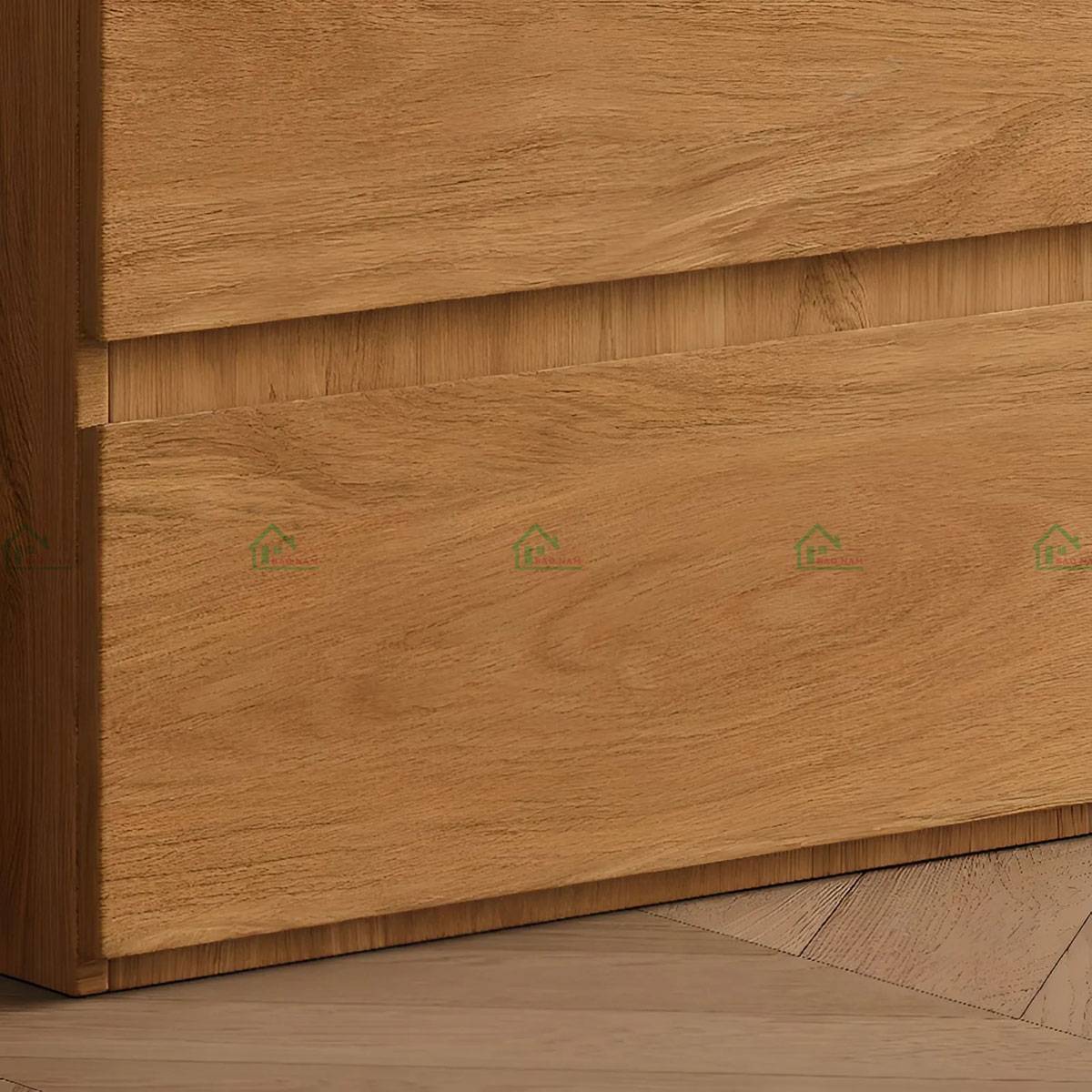 Bề mặt tủ áo gỗ sồi TATN22 được sơn PU bảo vệ