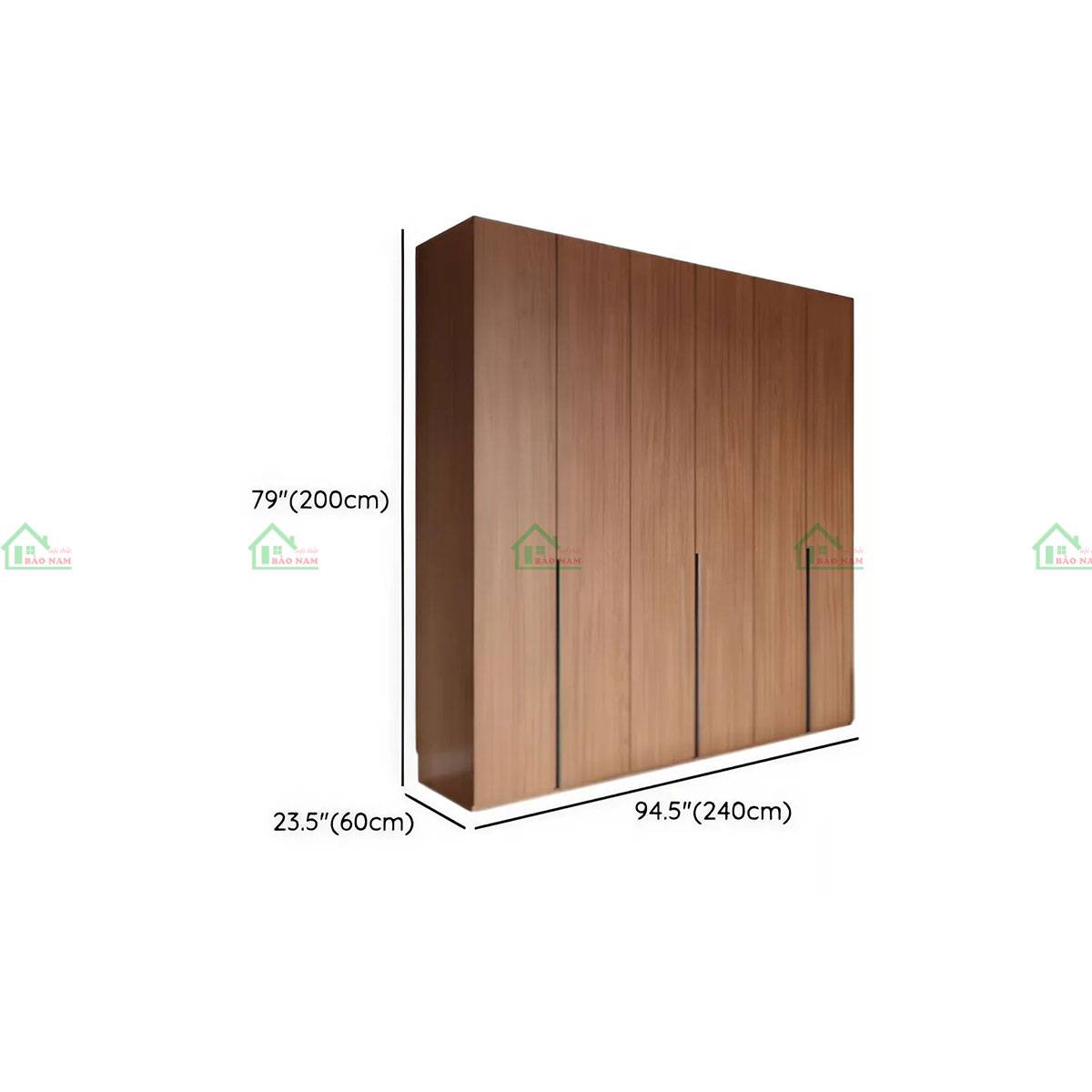 Tủ quần áo TATN18 - Rộng 240cm, lưu trữ đồ thoải mái - Gỗ tự nhiên, thiết kế hiện đại, siêu rộng rãi