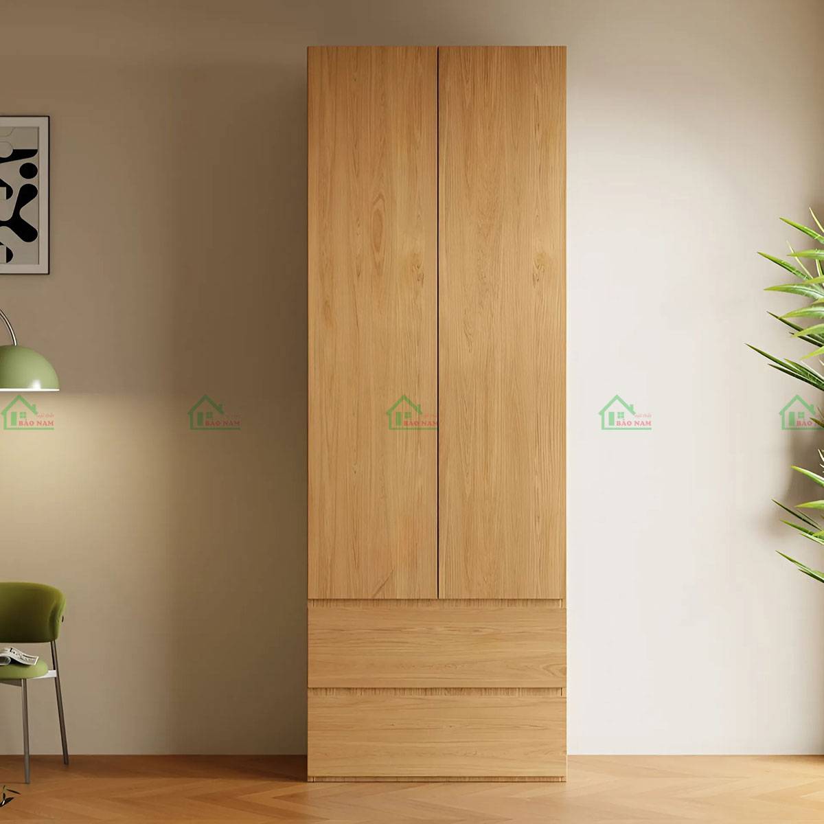 Tủ quần áo TATN25 mở 2 cánh hiện đại