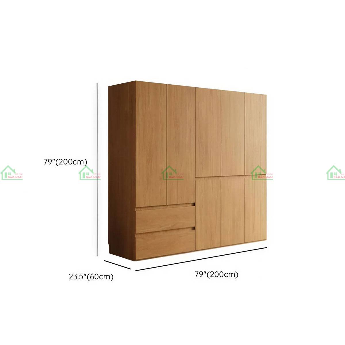 Tủ quần áo hiện đại , kích thước 200cm x 60cm x 200cm