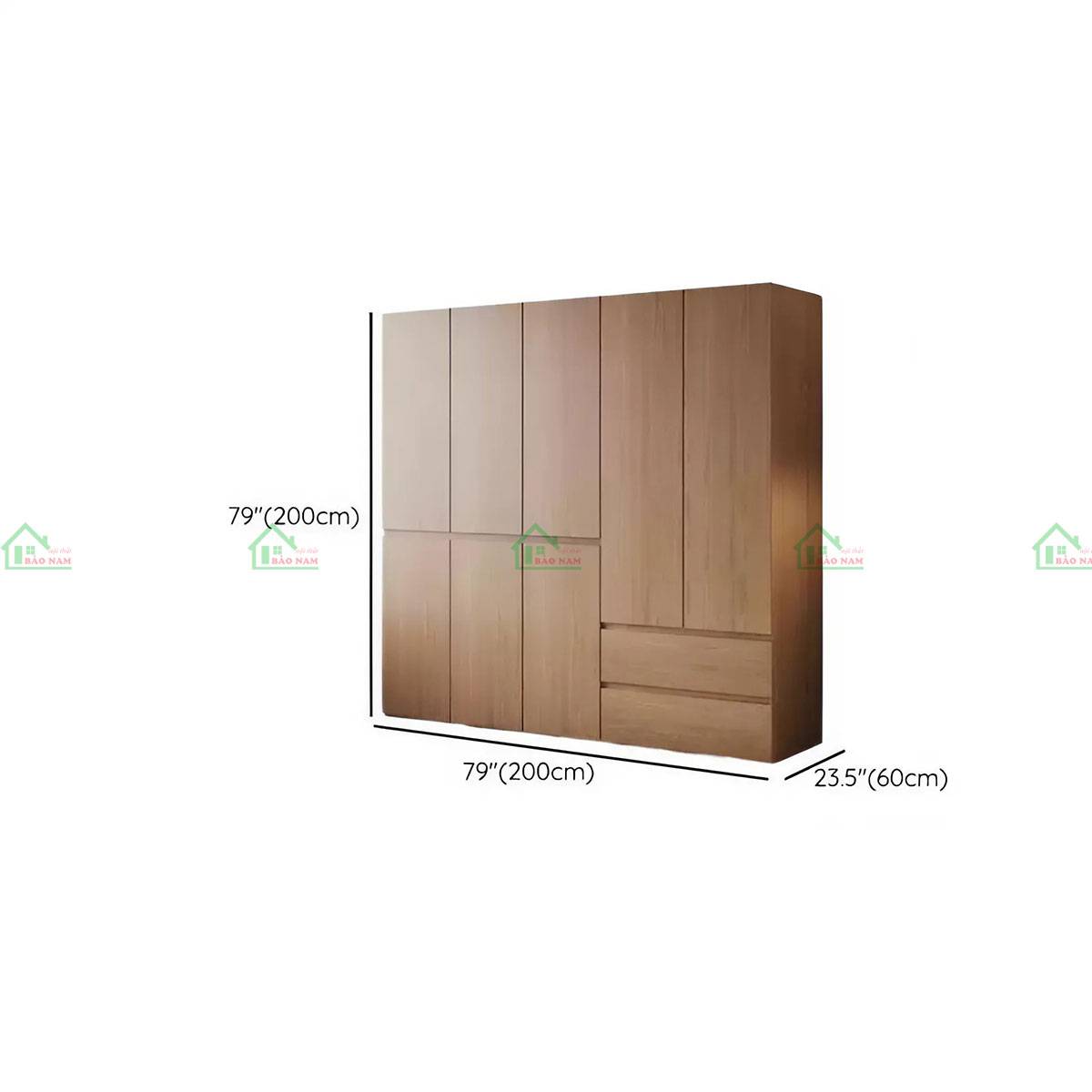 Phiên bản tủ TATN26 chiều ngang 200cm, tối ưu không gian lưu trữ theo chiều cao