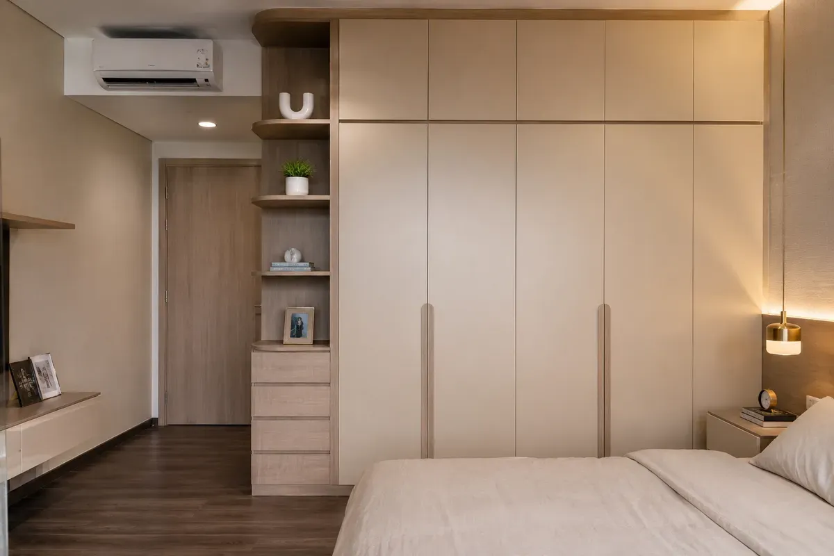 Tủ quần áo thiết kế đồng bộ với phòng ngủ