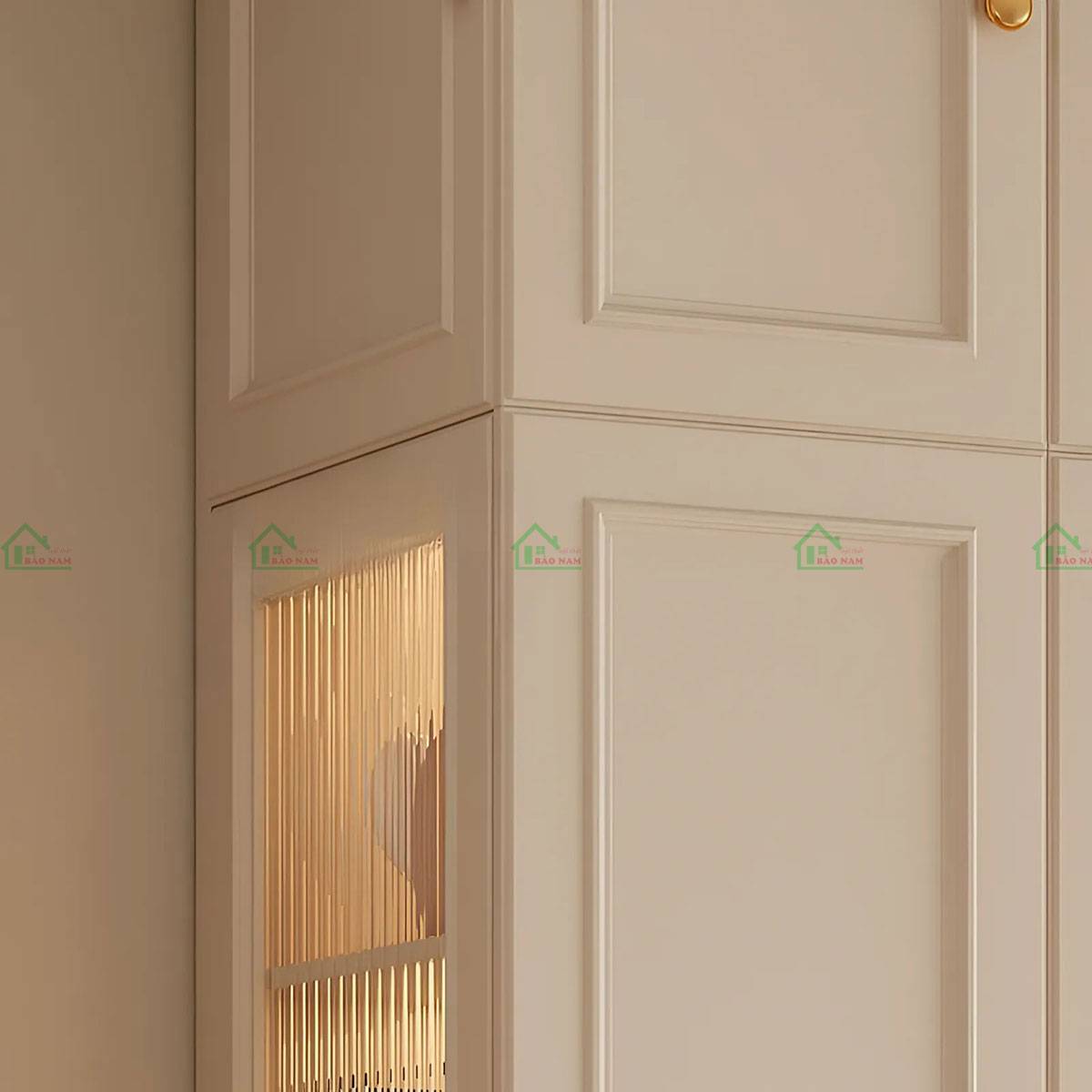 Cận cảnh đường nét pano bo tròn mềm mại, tạo nên vẻ đẹp tân cổ điển.