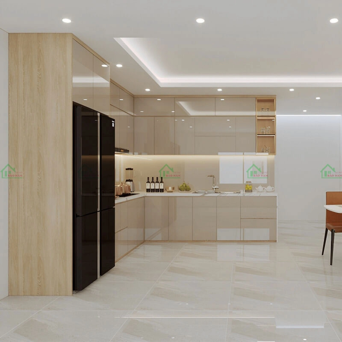 Tủ bếp gỗ công nghiệp – tiết kiệm, bền đẹp, đa dạng màu sắc và thiết kế.