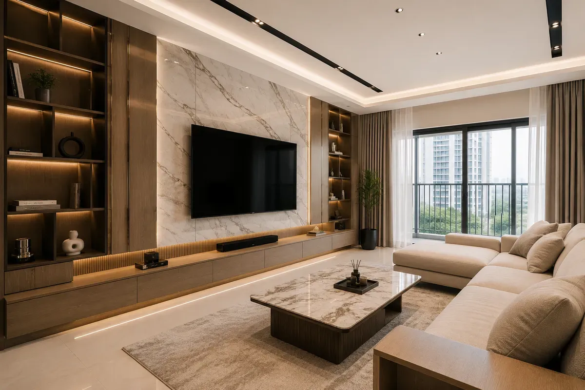Vật liệu hiện đại mang lại không gian bền đẹp và sang trọng.