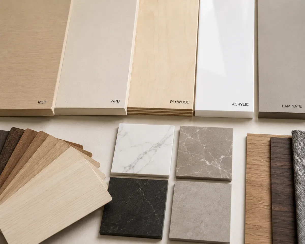 Các vật liệu phổ biến sử dụng trong nội thất phòng bếp