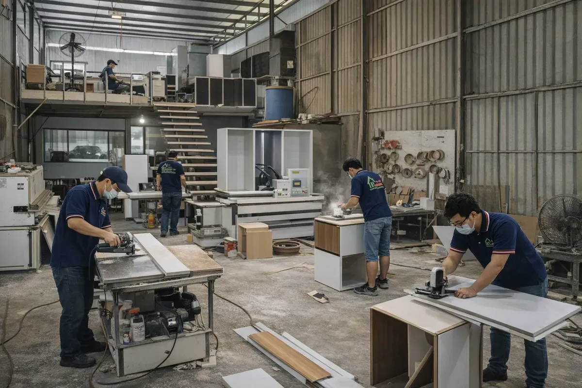 Xưởng sản xuất nội thất trực tiếp tại Bảo Nam