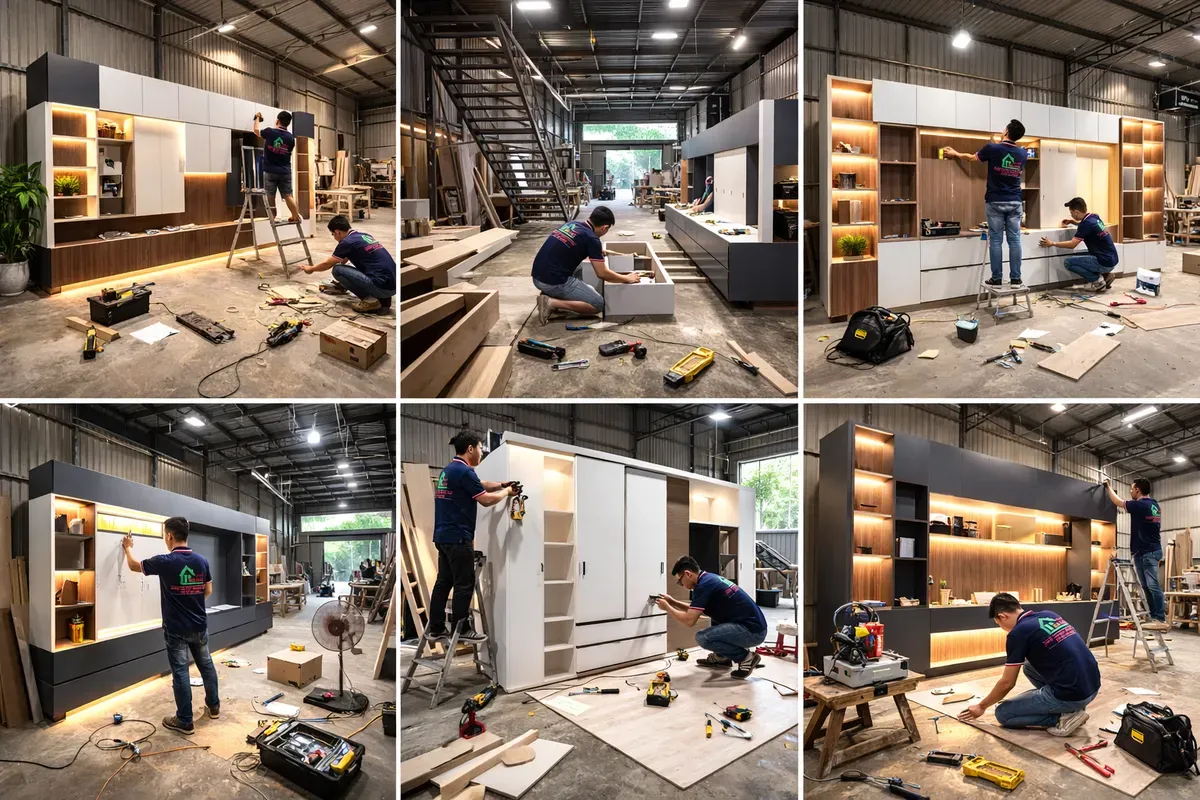 xưởng sản xuất nội thất chung cư trực tiếp