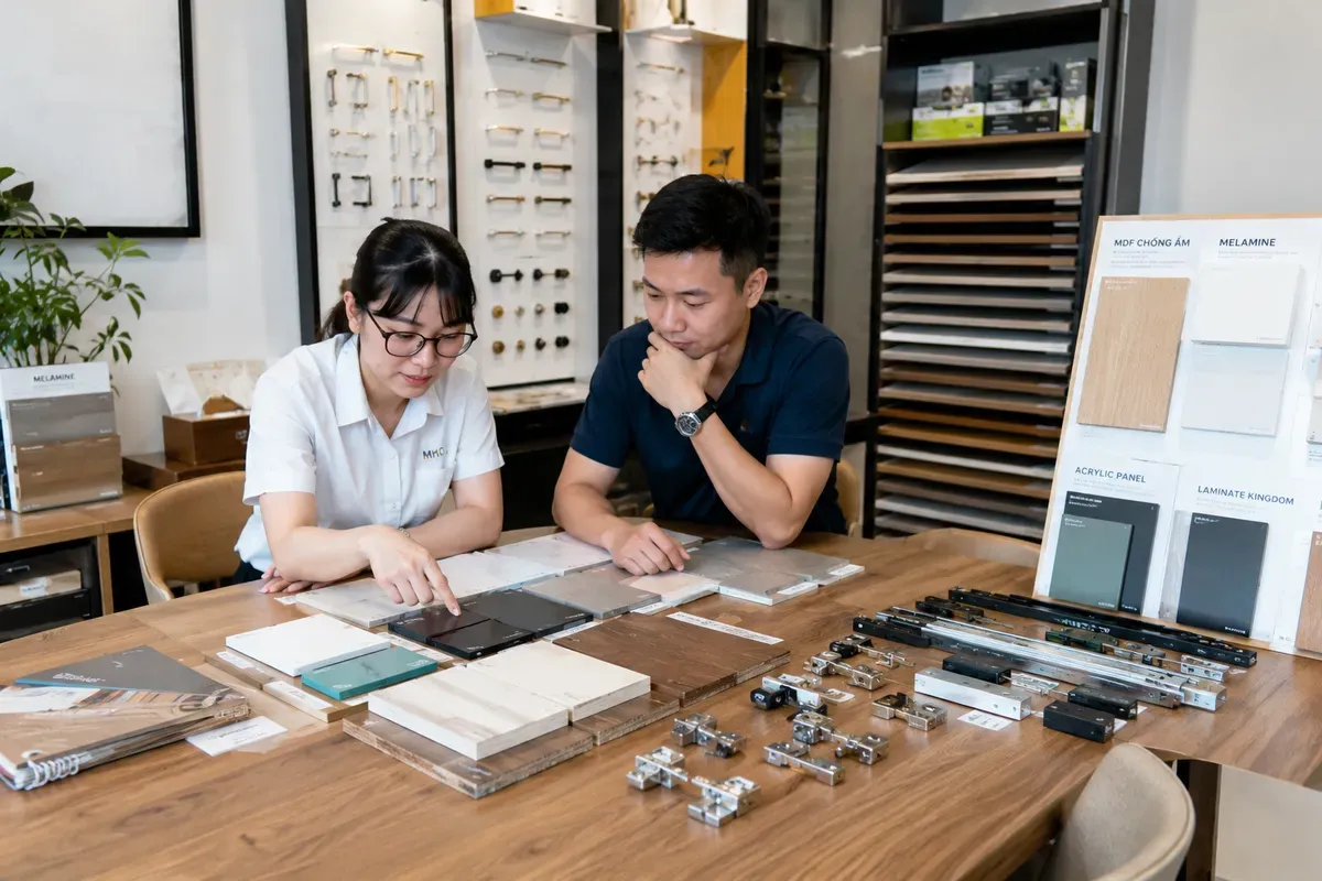 Vật liệu, phụ kiện và thiết kế là những yếu tố ảnh hưởng trực tiếp đến đơn giá.