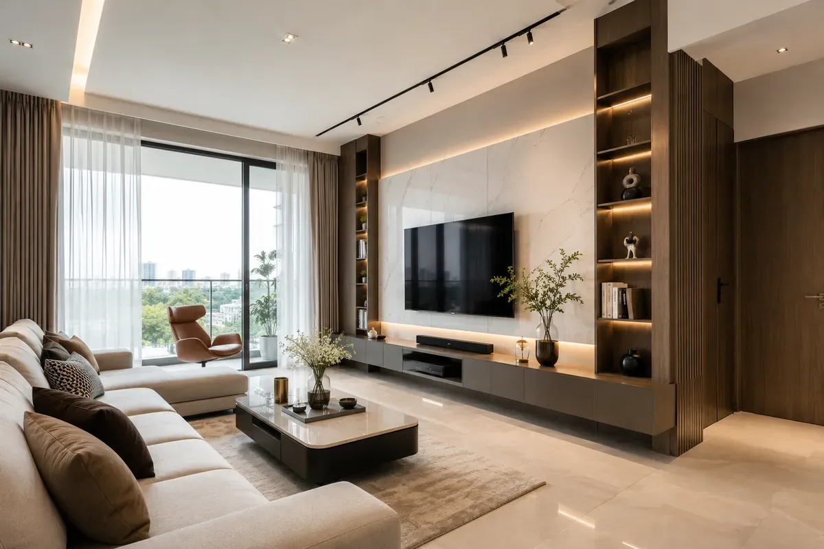 Thiết Kế Nội Thất Phòng Khách Đẹp, Hiện Đại Và Tối Ưu Không Gian